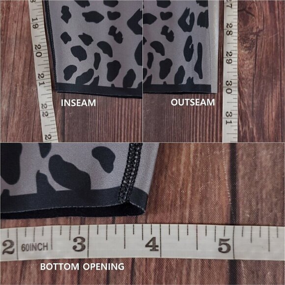 Ultracor Womens Size XS Black Gray Animal Print Leggings - Picture 13 of 13